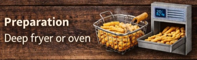Preparation deep fryer or oven